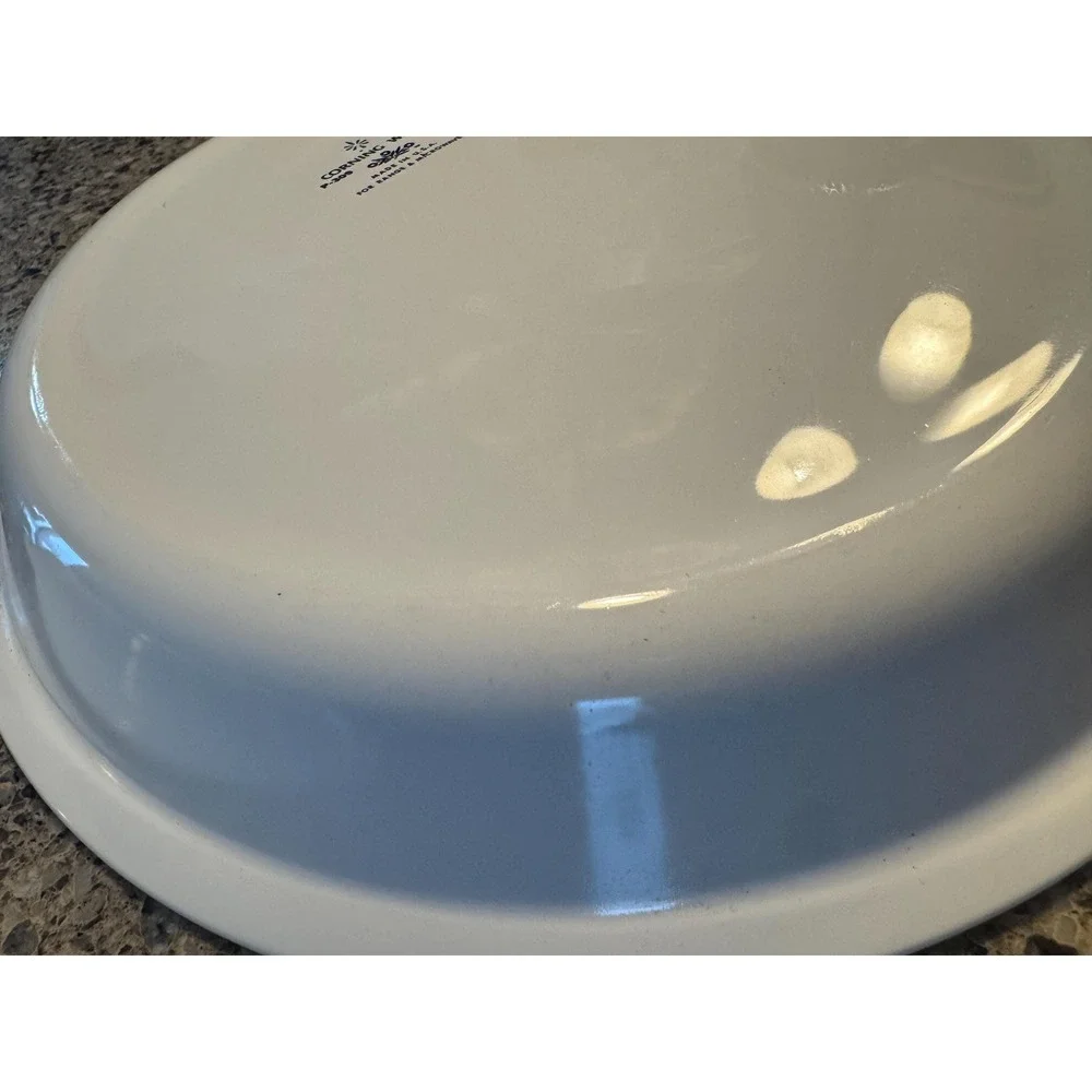 2 Corning Ware French White & Cornflower Pie Plate Dish 9 inch P309 VTG Clean!